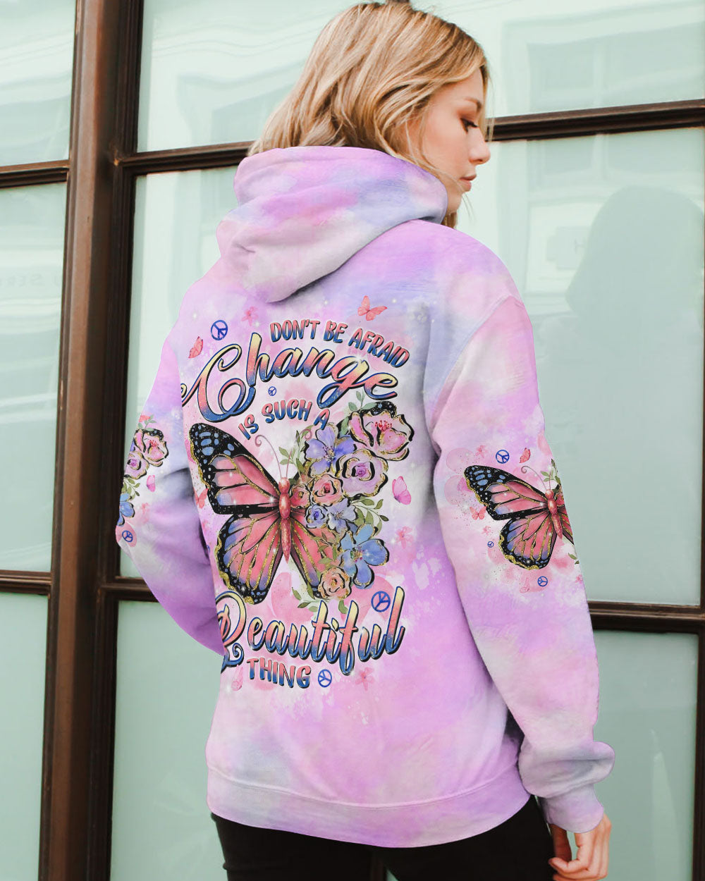 CHANGE IS SUCH A BEAUTIFUL THING BUTTERFLY ALL OVER PRINT - TLPQ1010243