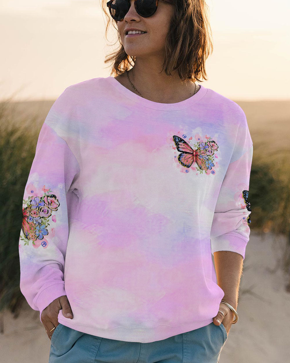 CHANGE IS SUCH A BEAUTIFUL THING BUTTERFLY ALL OVER PRINT - TLPQ1010243