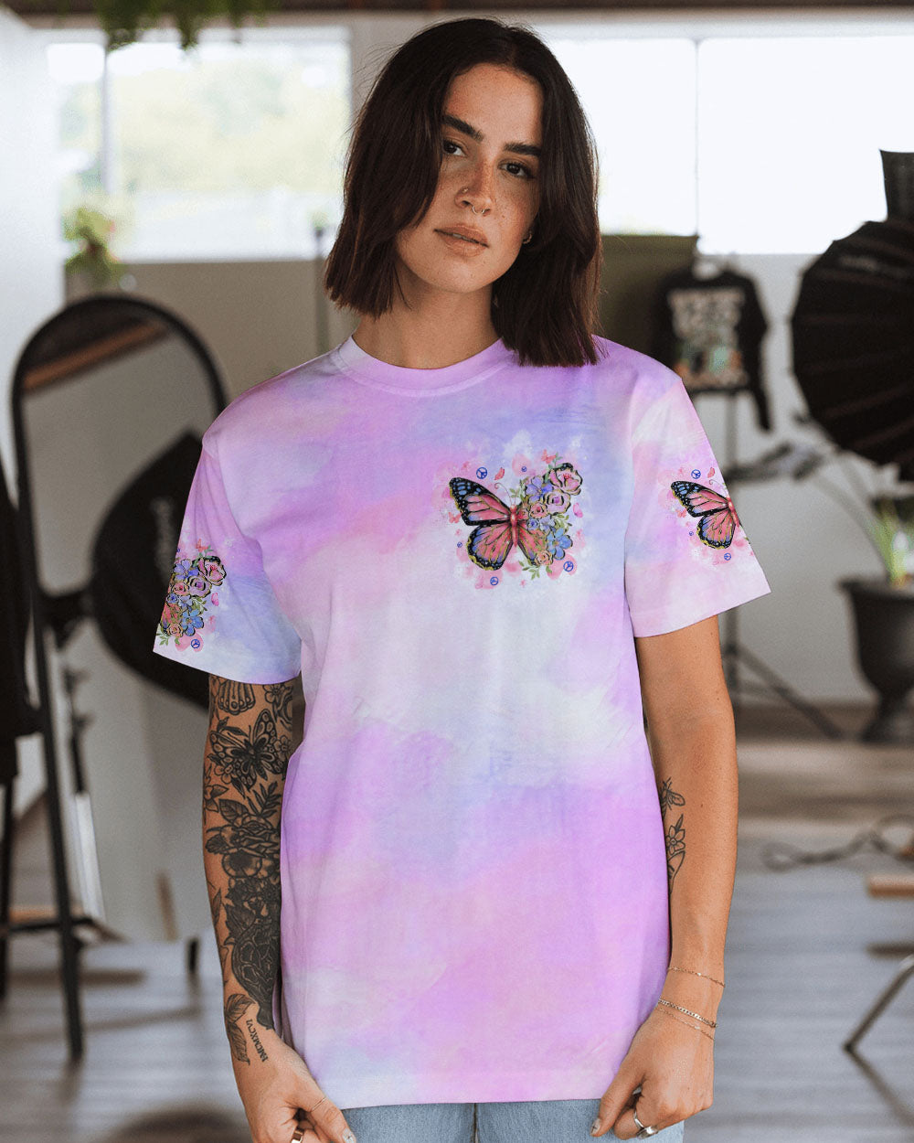 CHANGE IS SUCH A BEAUTIFUL THING BUTTERFLY ALL OVER PRINT - TLPQ1010243