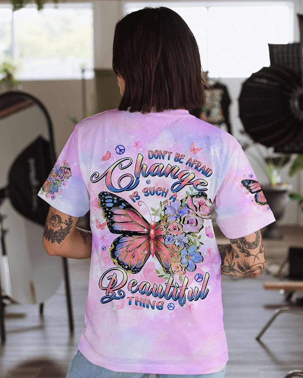 CHANGE IS SUCH A BEAUTIFUL THING BUTTERFLY ALL OVER PRINT - TLPQ1010243