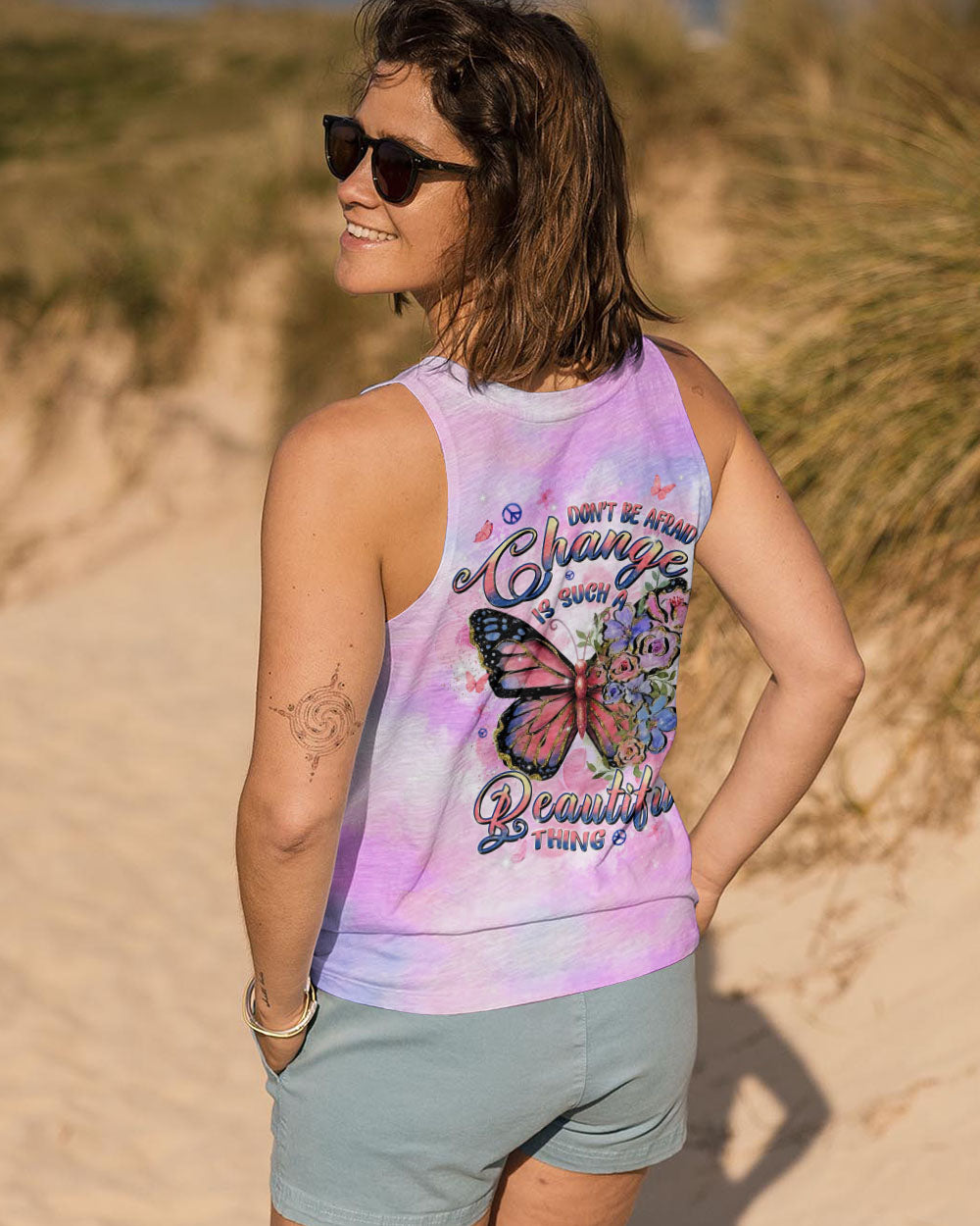 CHANGE IS SUCH A BEAUTIFUL THING BUTTERFLY ALL OVER PRINT - TLPQ1010243