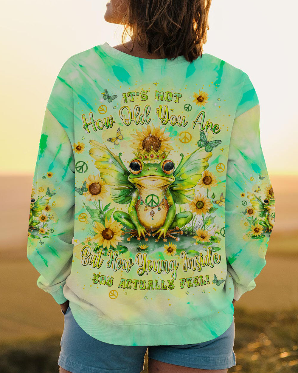 IT'S NOT HOW OLD YOU ARE FROG ALL OVER PRINT - TLPQ1107241
