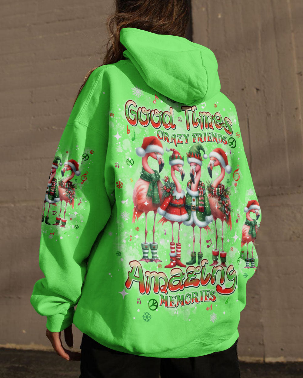 GOOD TIMES CRAZY FRIEND FLAMINGO CHRISTMAS ALL OVER PRINT - TLPQ1110244