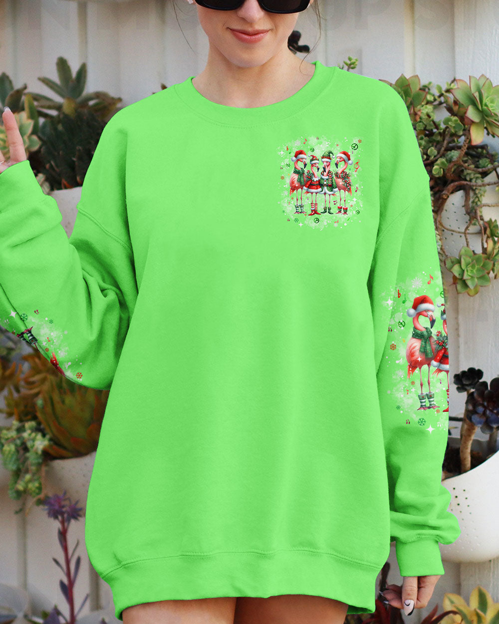 GOOD TIMES CRAZY FRIEND FLAMINGO CHRISTMAS ALL OVER PRINT - TLPQ1110244