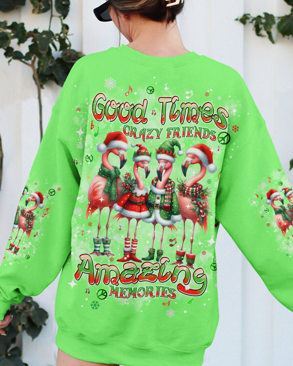 GOOD TIMES CRAZY FRIEND FLAMINGO CHRISTMAS ALL OVER PRINT - TLPQ1110244
