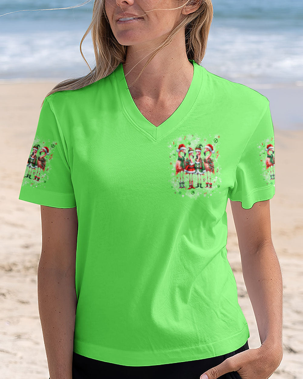 GOOD TIMES CRAZY FRIEND FLAMINGO CHRISTMAS ALL OVER PRINT - TLPQ1110244