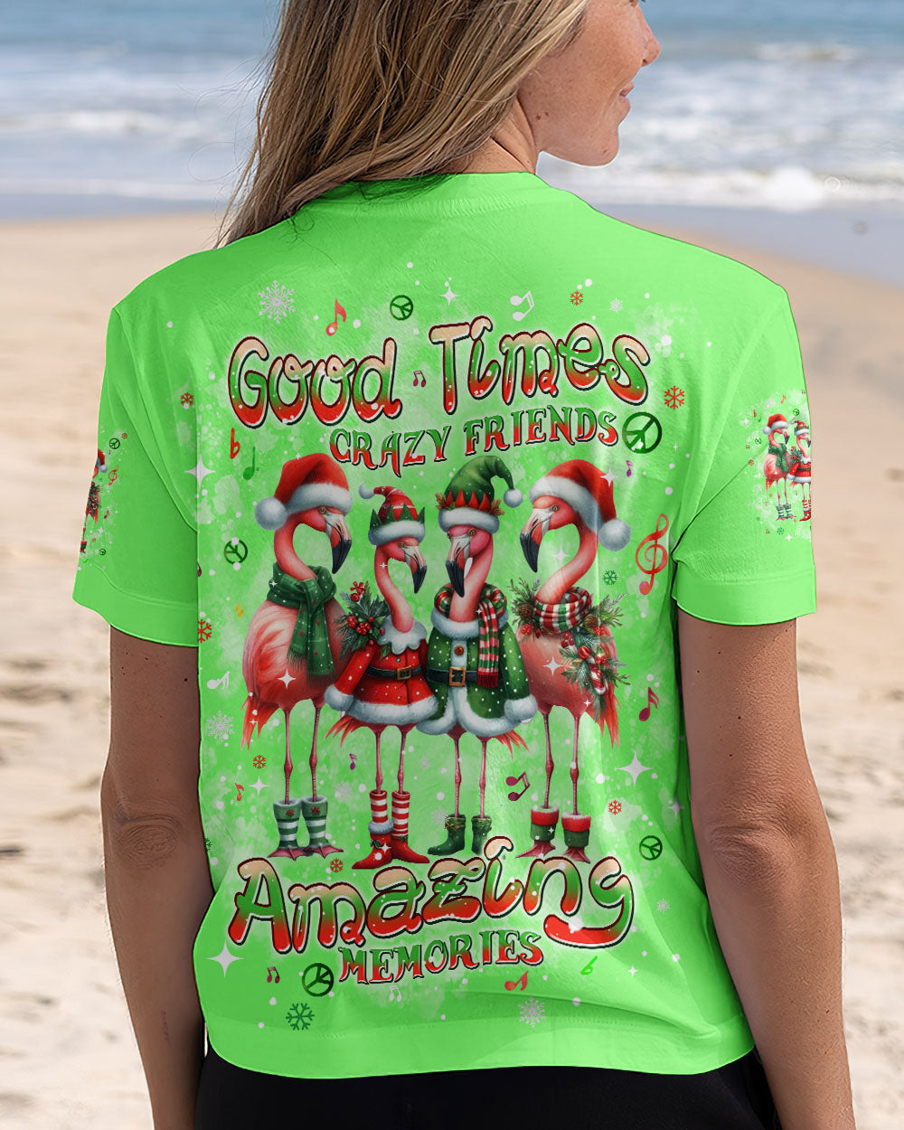 GOOD TIMES CRAZY FRIEND FLAMINGO CHRISTMAS ALL OVER PRINT - TLPQ1110244