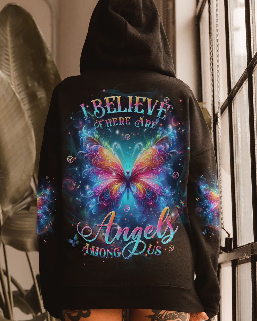 I BELIEVE THERE ARE ANGELS AMONG US BUTTERFLY ALL OVER PRINT - TLPQ1304241