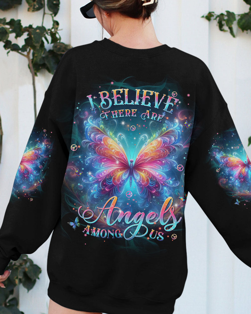 I BELIEVE THERE ARE ANGELS AMONG US BUTTERFLY ALL OVER PRINT - TLPQ1304241