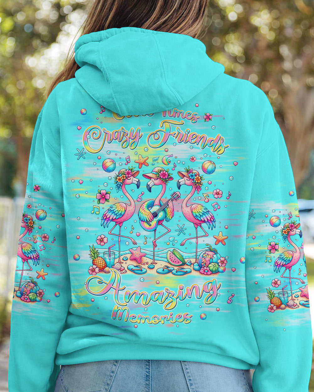 GOOD TIMES CRAZY FRIEND FLAMINGO ALL OVER PRINT - TLPQ1306242
