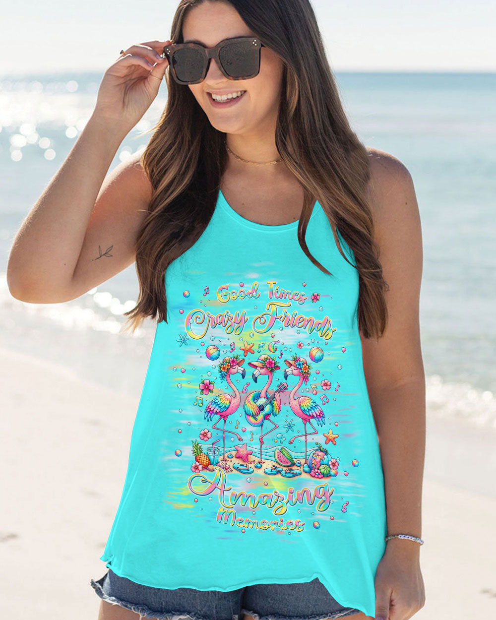 GOOD TIMES CRAZY FRIEND FLAMINGO ALL OVER PRINT - TLPQ1306242