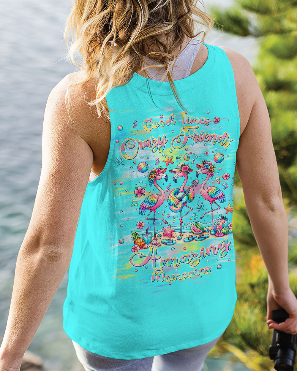 GOOD TIMES CRAZY FRIEND FLAMINGO ALL OVER PRINT - TLPQ1306242