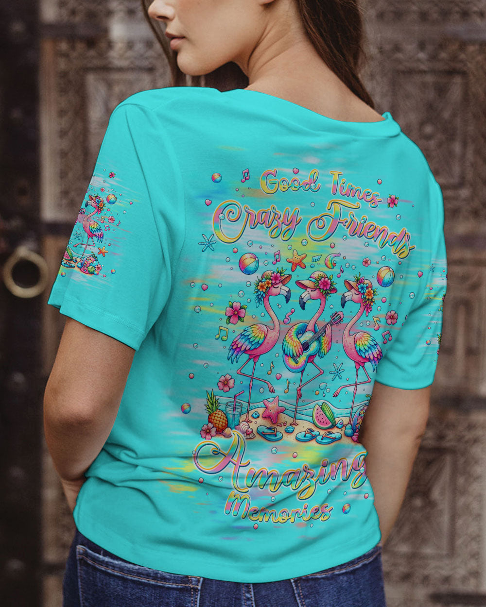 GOOD TIMES CRAZY FRIEND FLAMINGO ALL OVER PRINT - TLPQ1306242