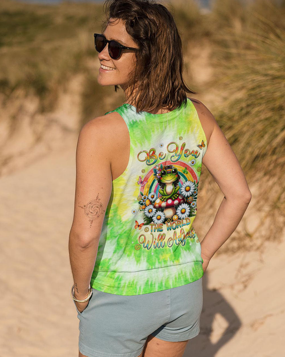 BE YOU THE WORLD WILL ADJUST FROG ALL OVER PRINT - TLPQ1406245