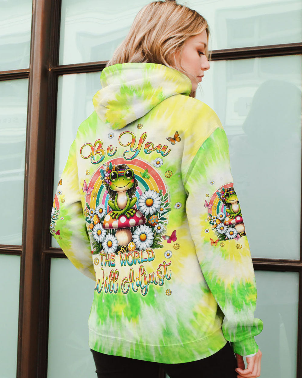 BE YOU THE WORLD WILL ADJUST FROG ALL OVER PRINT - TLPQ1406245