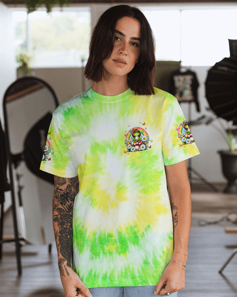 BE YOU THE WORLD WILL ADJUST FROG ALL OVER PRINT - TLPQ1406245