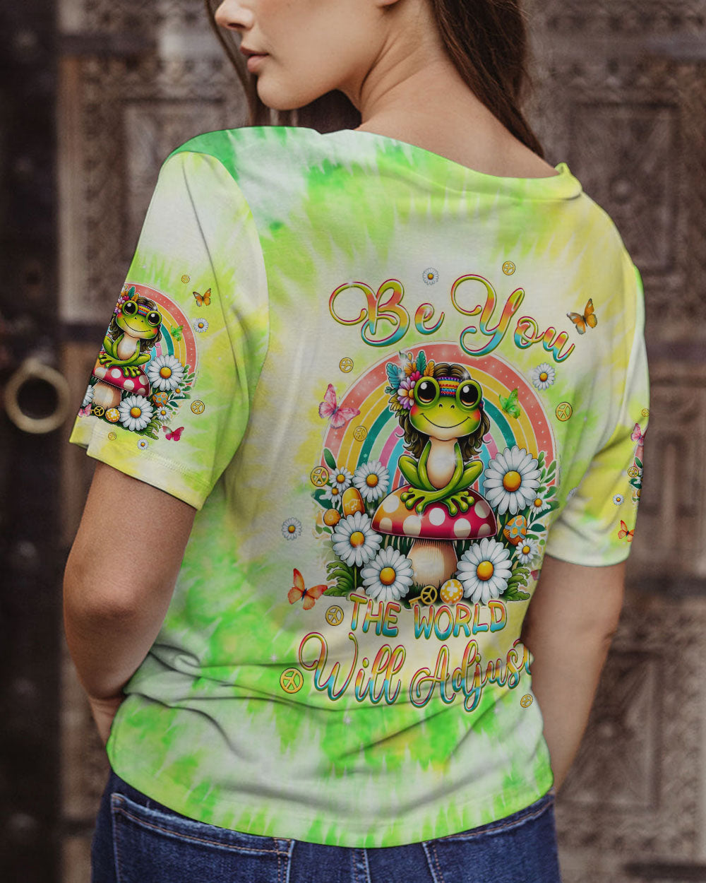 BE YOU THE WORLD WILL ADJUST FROG ALL OVER PRINT - TLPQ1406245