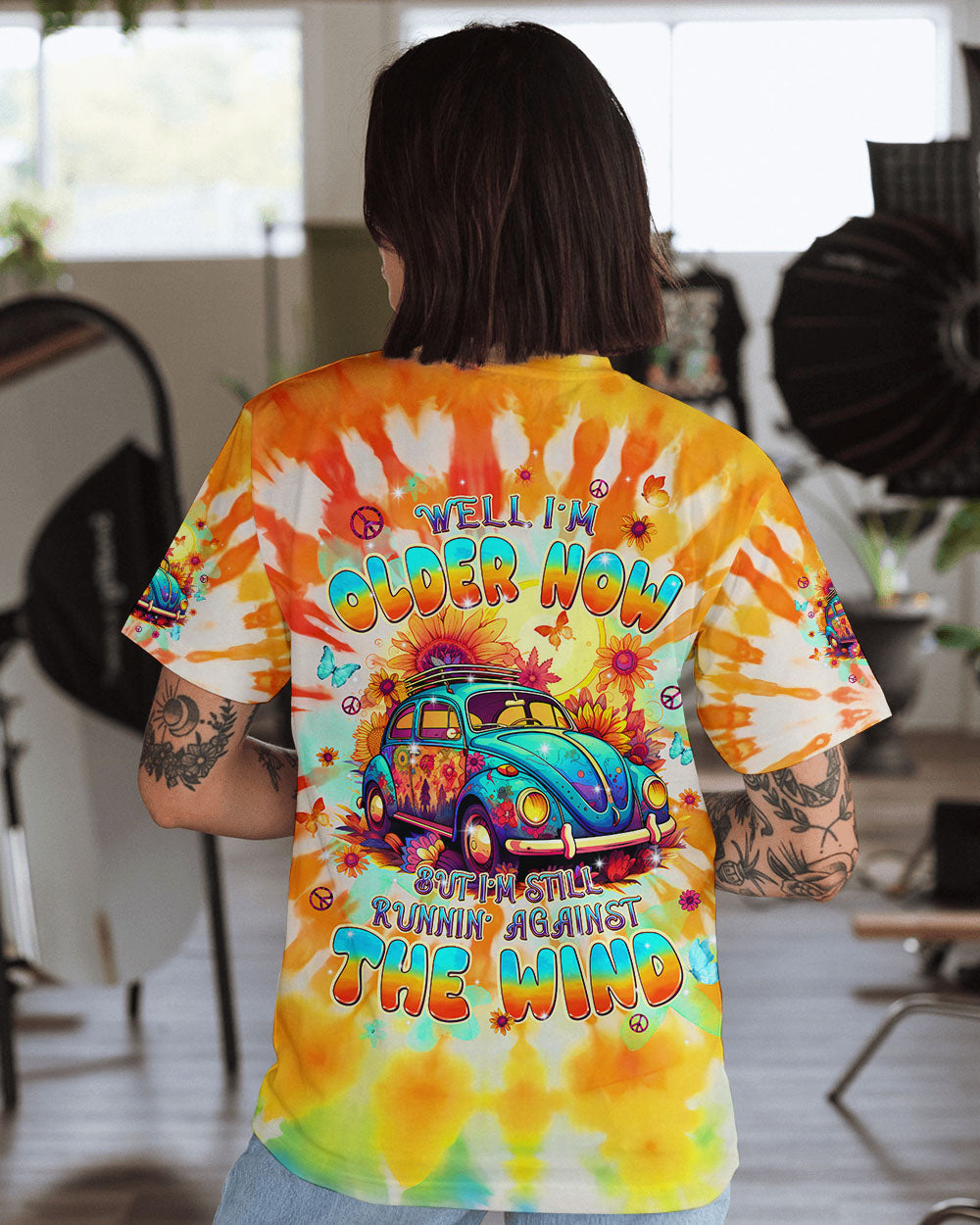 RUNNING AGAINST THE WIND CAR ALL OVER PRINT - TLPQ1408242