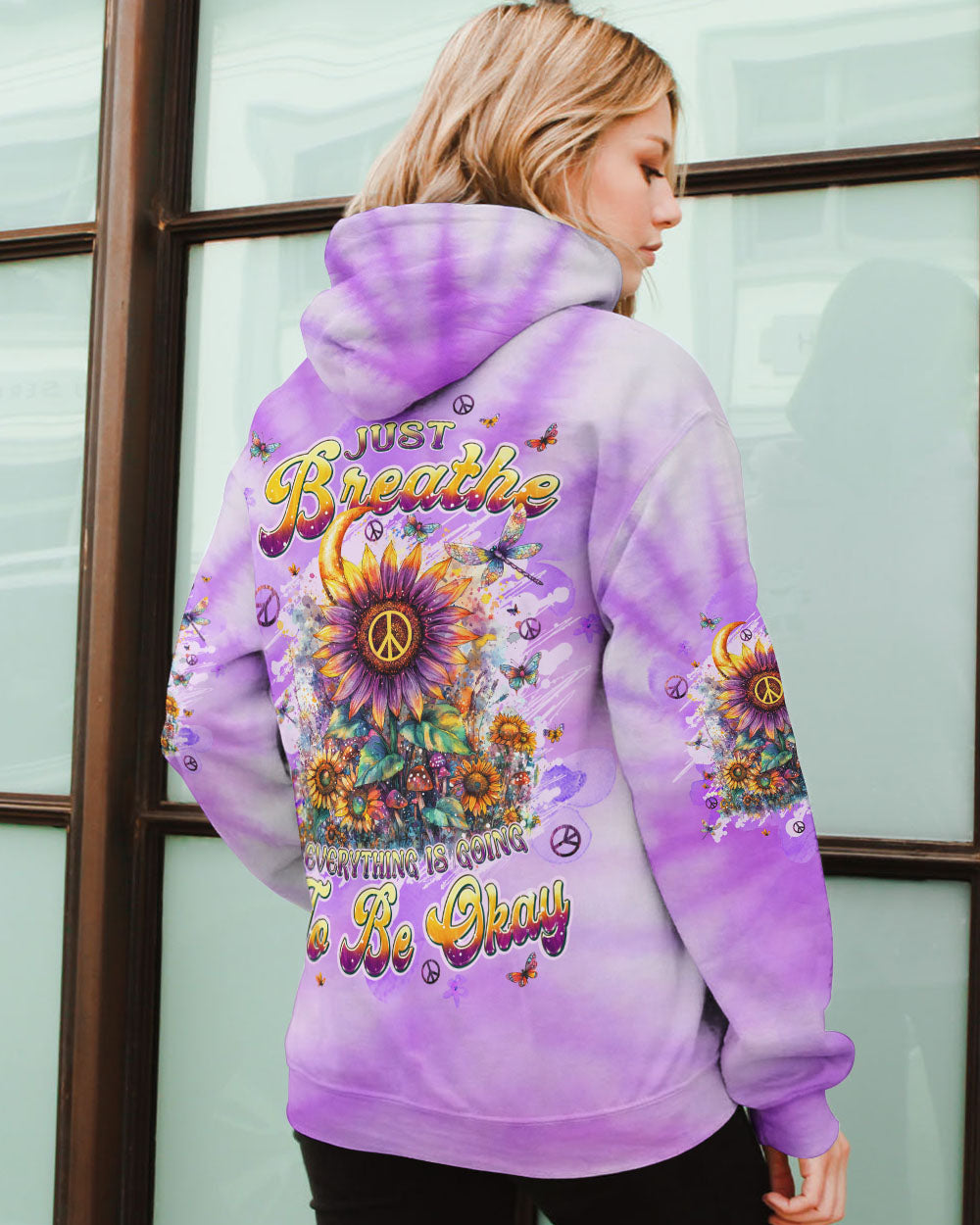 JUST BREATHE SUNFLOWER ALL OVER PRINT - TLPQ1508241