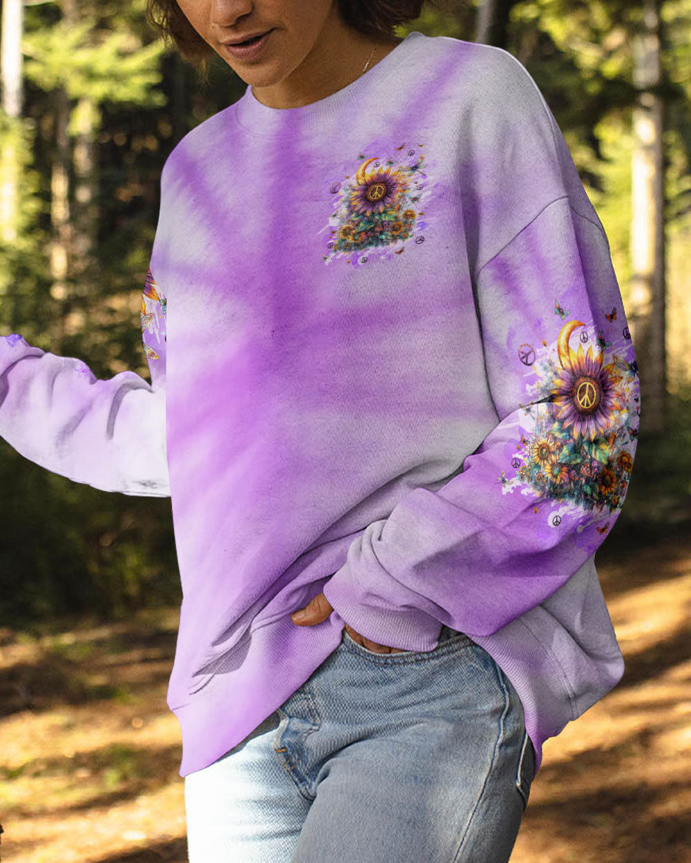 JUST BREATHE SUNFLOWER ALL OVER PRINT - TLPQ1508241