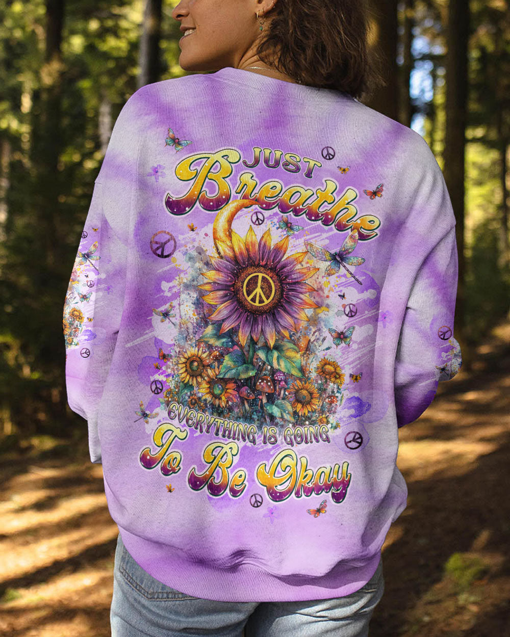 JUST BREATHE SUNFLOWER ALL OVER PRINT - TLPQ1508241