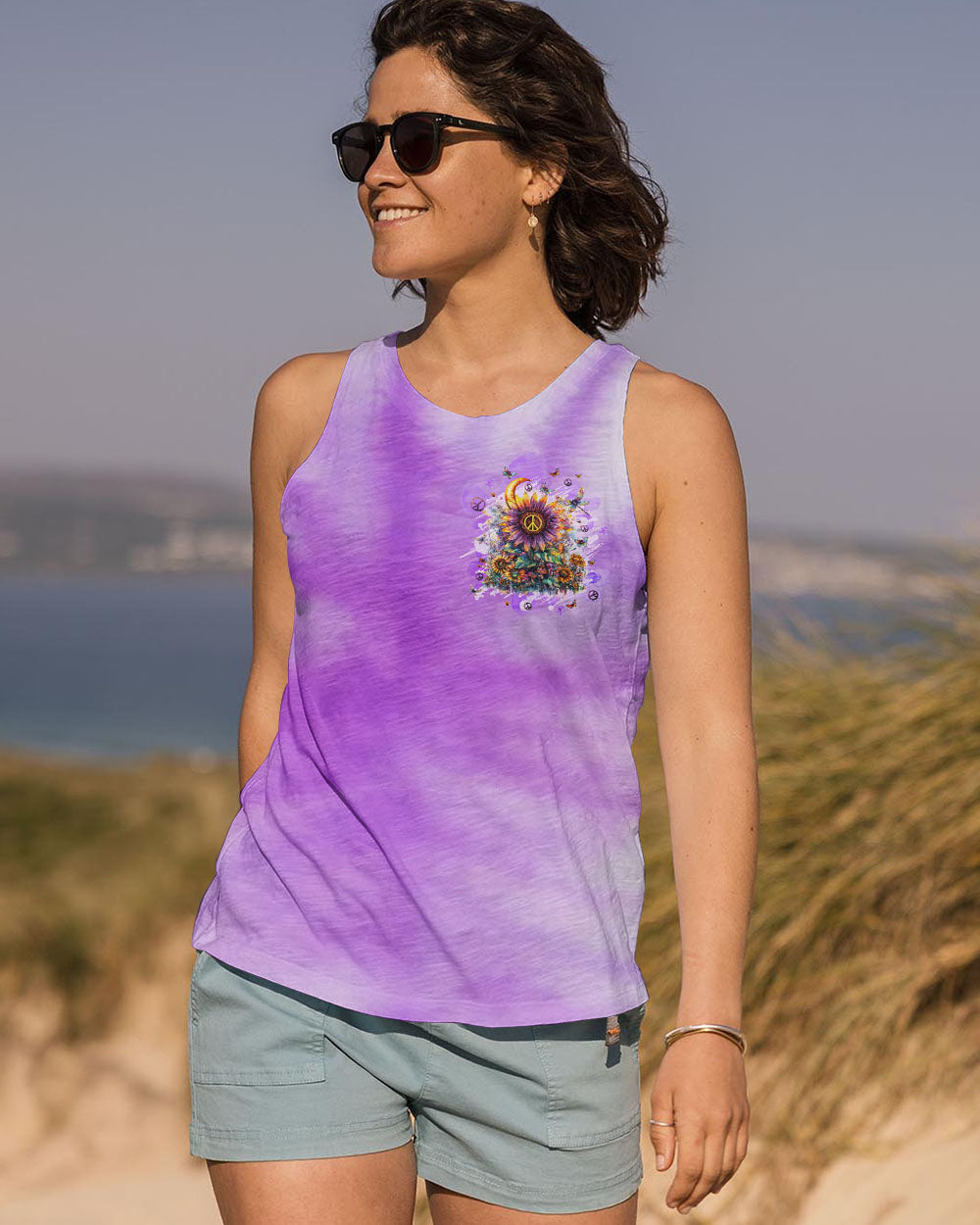 JUST BREATHE SUNFLOWER ALL OVER PRINT - TLPQ1508241