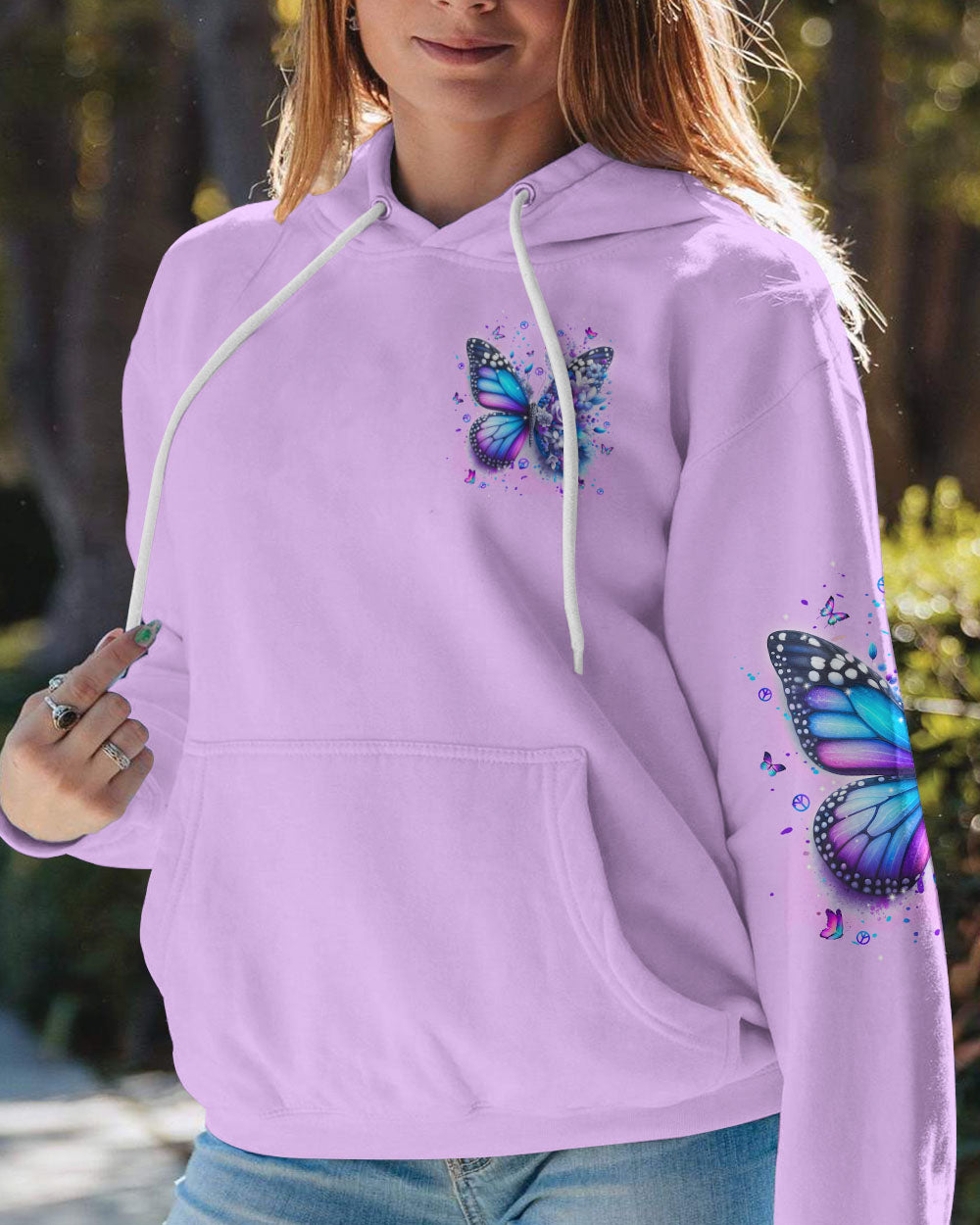 JUST BREATHE BUTTERFLY FLOWER ALL OVER PRINT - TLPQ1604241