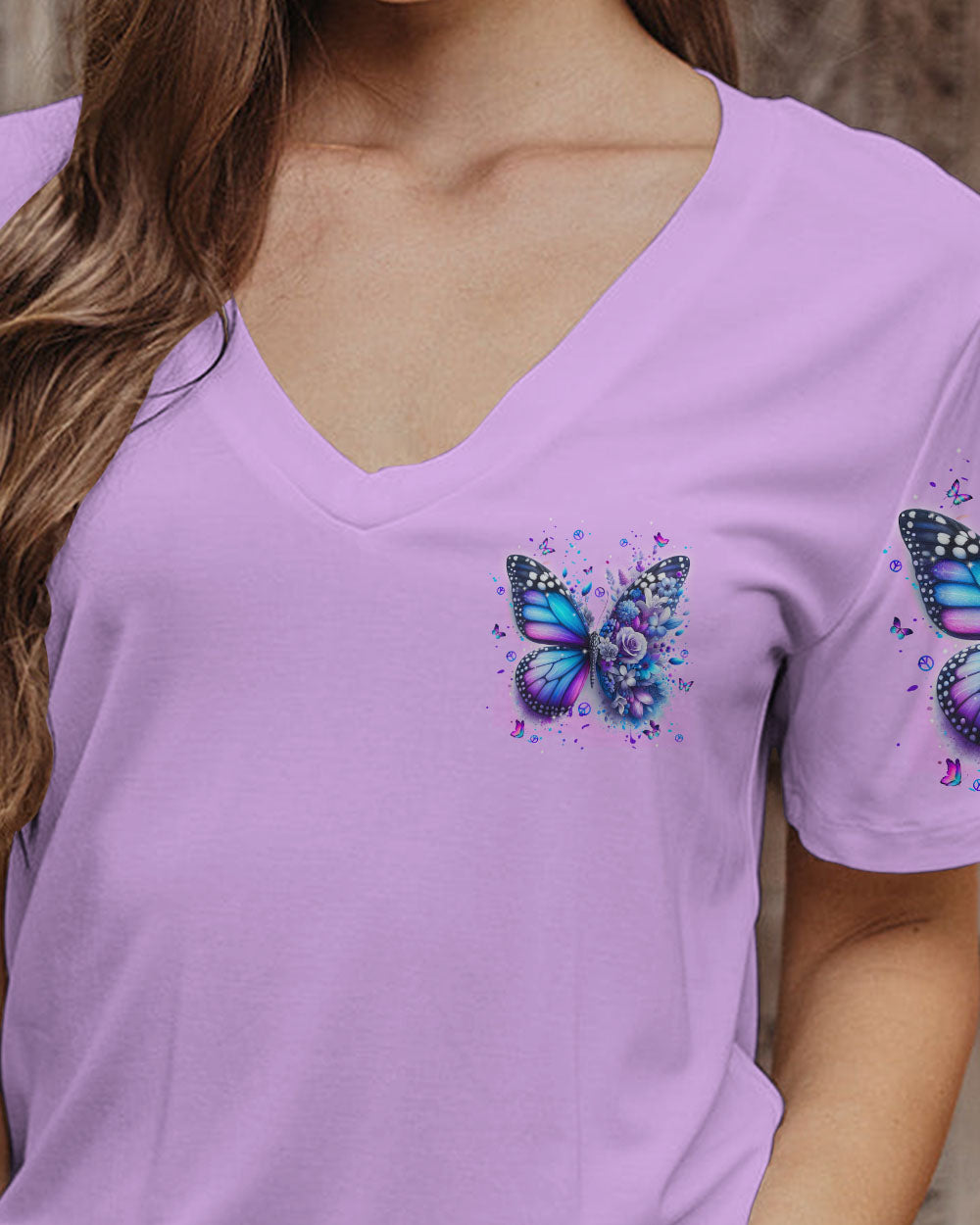 JUST BREATHE BUTTERFLY FLOWER ALL OVER PRINT - TLPQ1604241