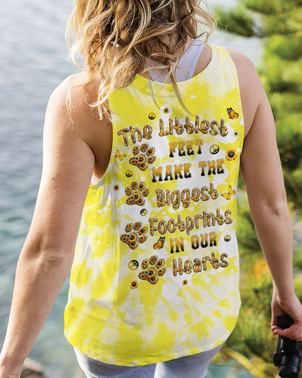 THE LITTLEST FEET DOG PAW SUNFLOWER ALL OVER PRINT - TLPQ1806241