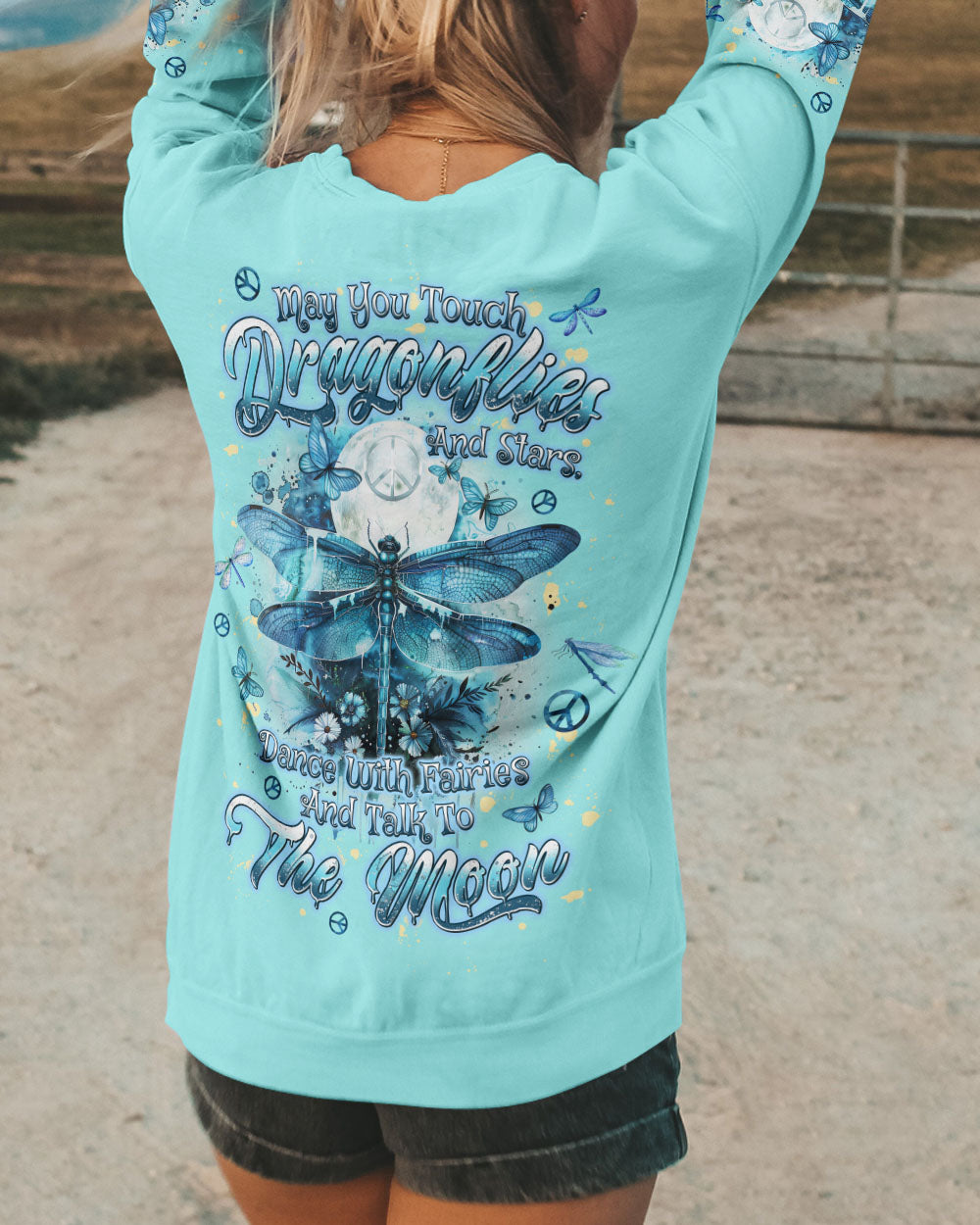 MAY YOU TOUCH DRAGONFLIES AND STARS ALL OVER PRINT - TLPQ1807241
