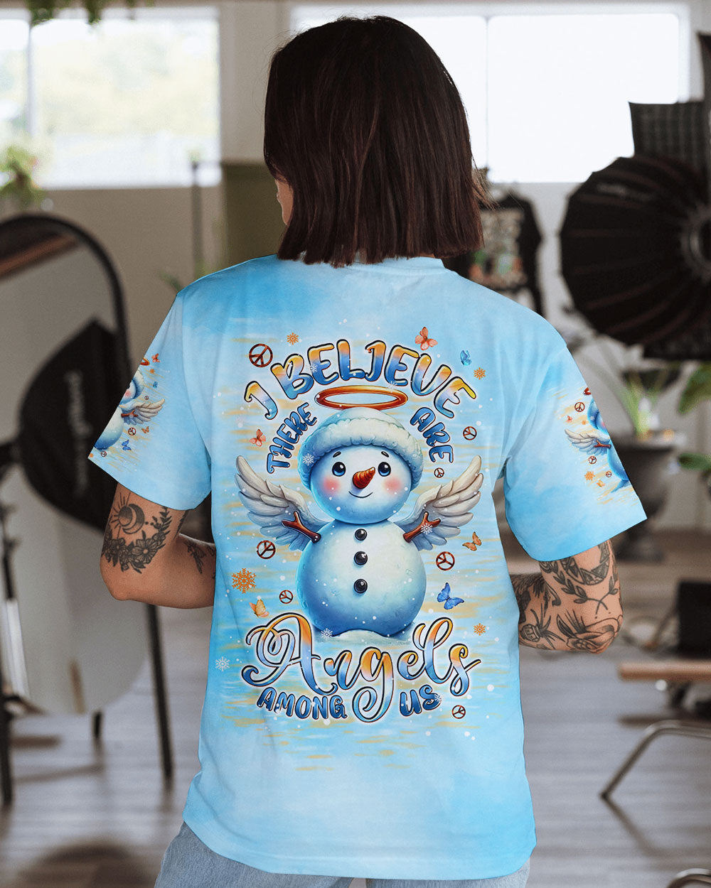 I BELIEVE THERE ARE ANGELS AMONG US CHRISTMAS ALL OVER PRINT - TLPQ1810244