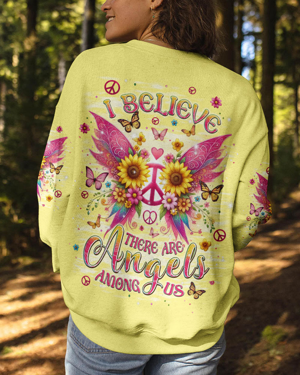 I BELIEVE THERE ARE ANGELS AMONG US WINGS ALL OVER PRINT - TLPQ2108241