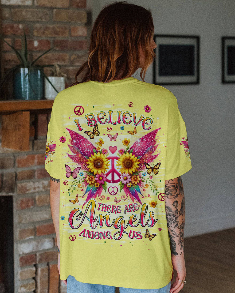 I BELIEVE THERE ARE ANGELS AMONG US WINGS ALL OVER PRINT - TLPQ2108241
