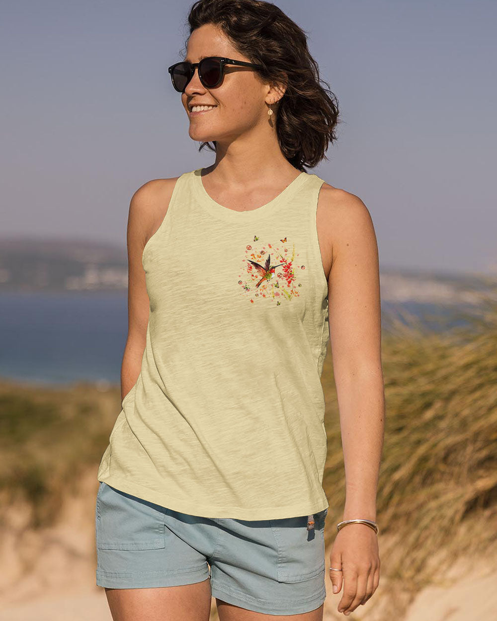 JUST BREATHE HUMMINGBIRD ALL OVER PRINT - TLPQ2204241