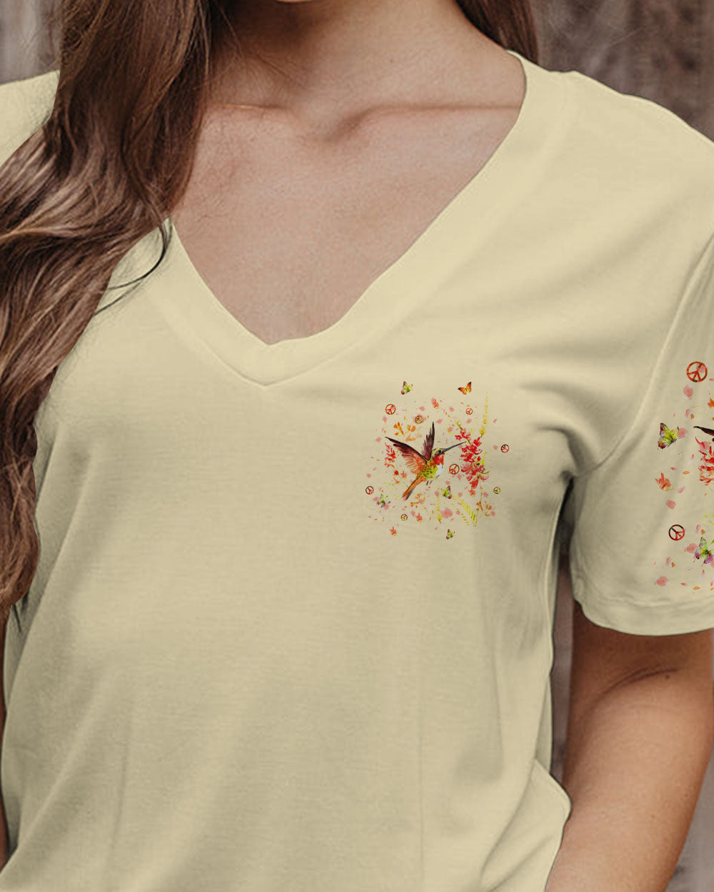 JUST BREATHE HUMMINGBIRD ALL OVER PRINT - TLPQ2204241