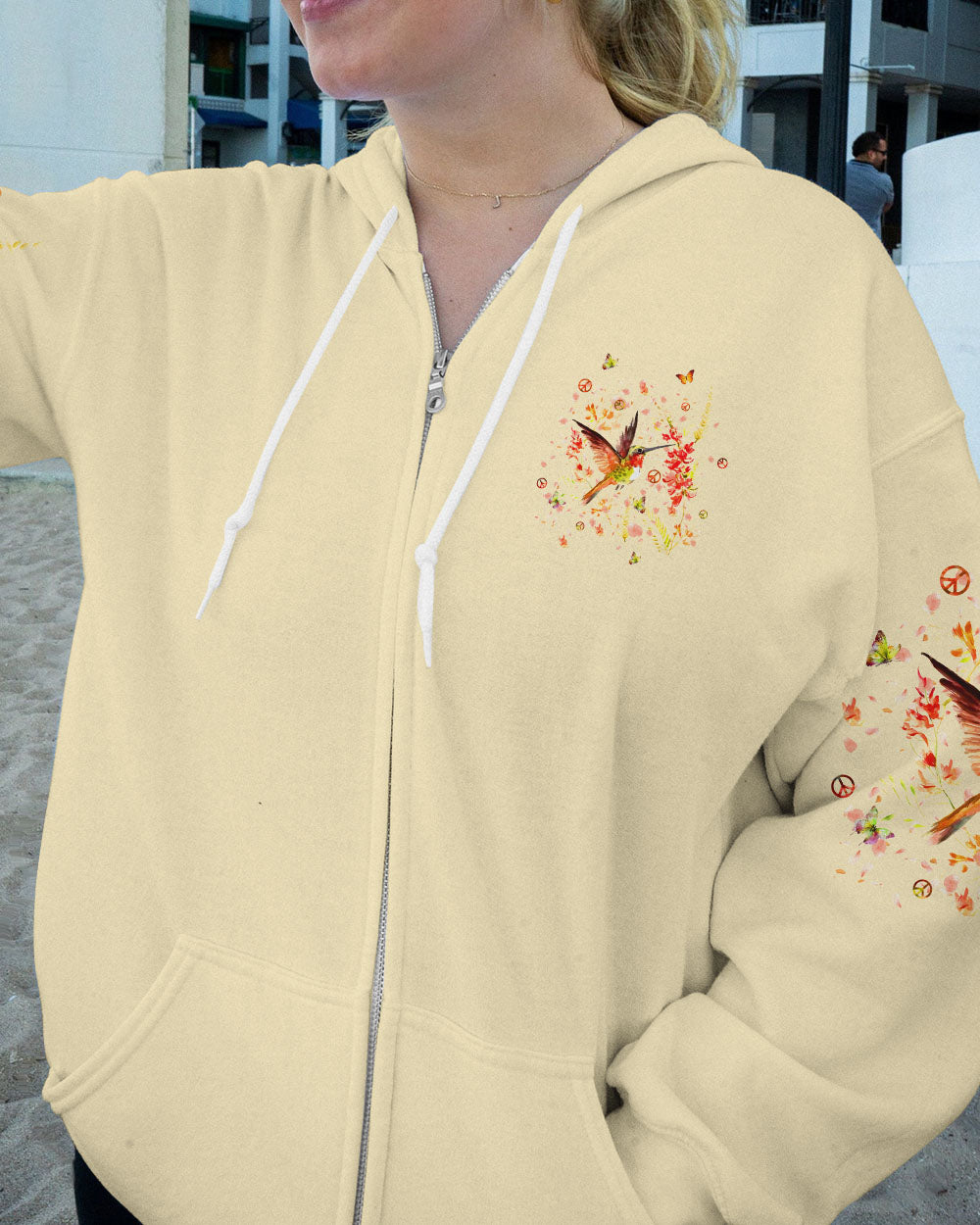 JUST BREATHE HUMMINGBIRD ALL OVER PRINT - TLPQ2204241