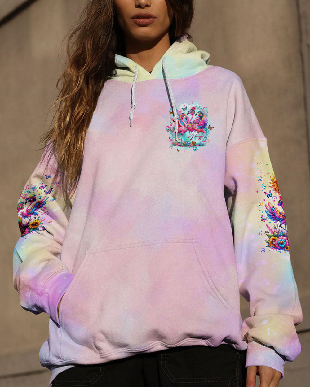 HERE COMES THE SUN FLAMINGO ALL OVER PRINT - TLPQ2304244