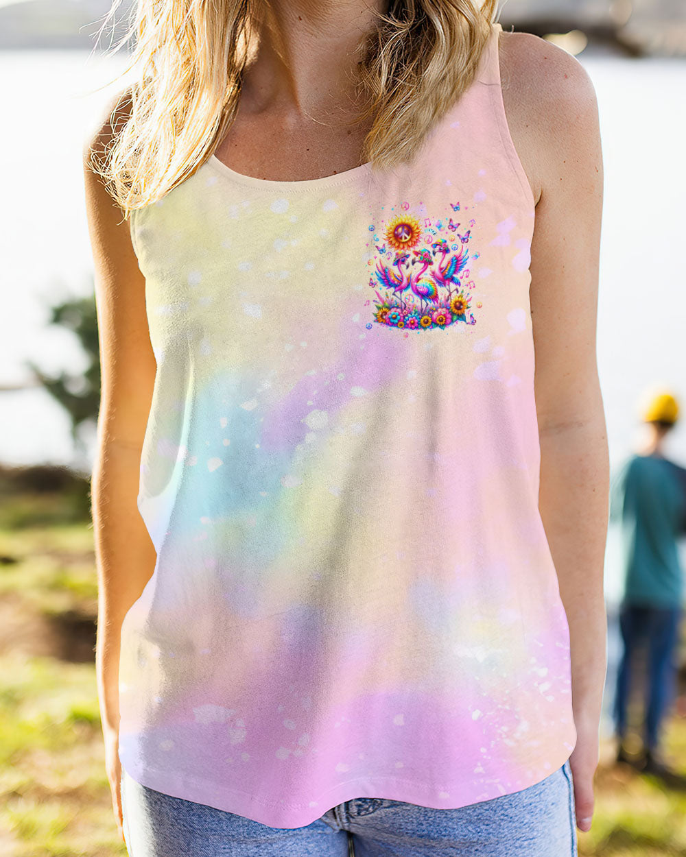 HERE COMES THE SUN FLAMINGO ALL OVER PRINT - TLPQ2304244