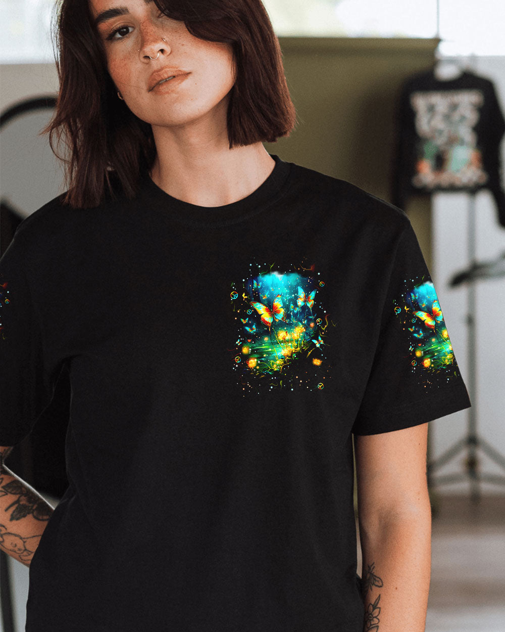 I BELIEVE THERE ARE ANGELS AMONG US BUTTERFLY ALL OVER PRINT - TLPQ2504243