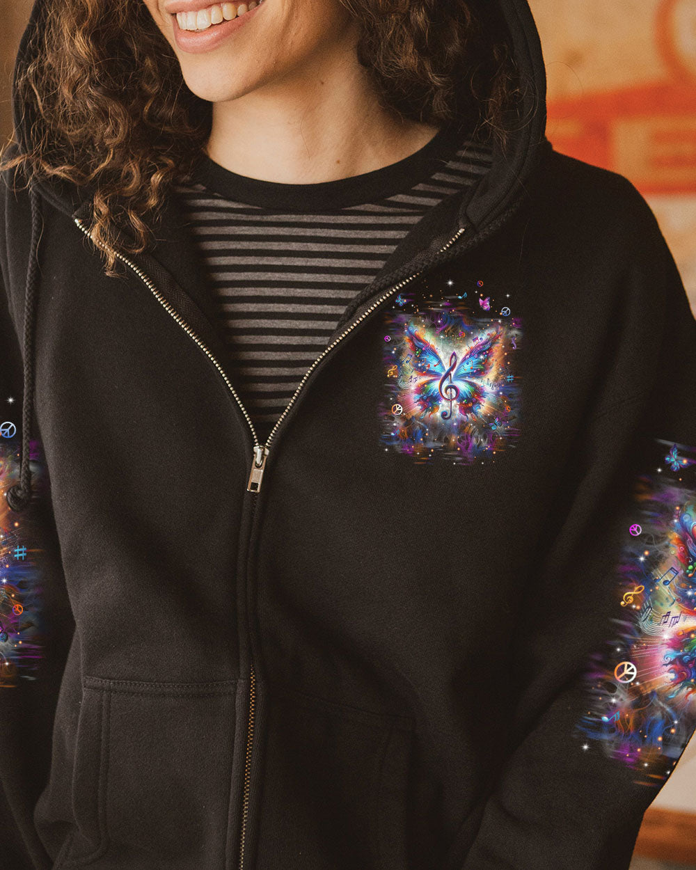 WHISPER WORDS OF WISDOM BUTTERFLY MUSIC ALL OVER PRINT - TLPQ2504244