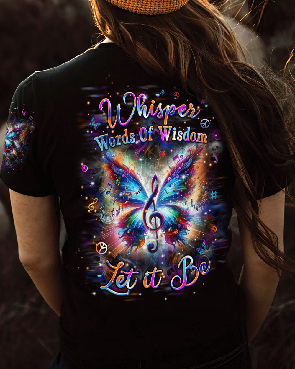 WHISPER WORDS OF WISDOM BUTTERFLY MUSIC ALL OVER PRINT - TLPQ2504244