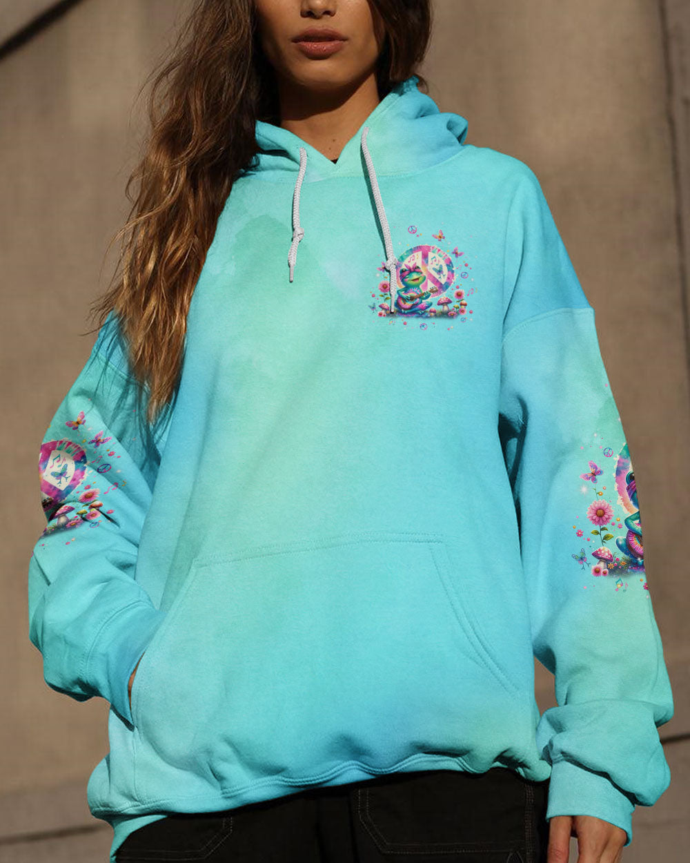 BE YOU THE WORLD WILL ADJUST FROG ALL OVER PRINT - TLPQ2506241