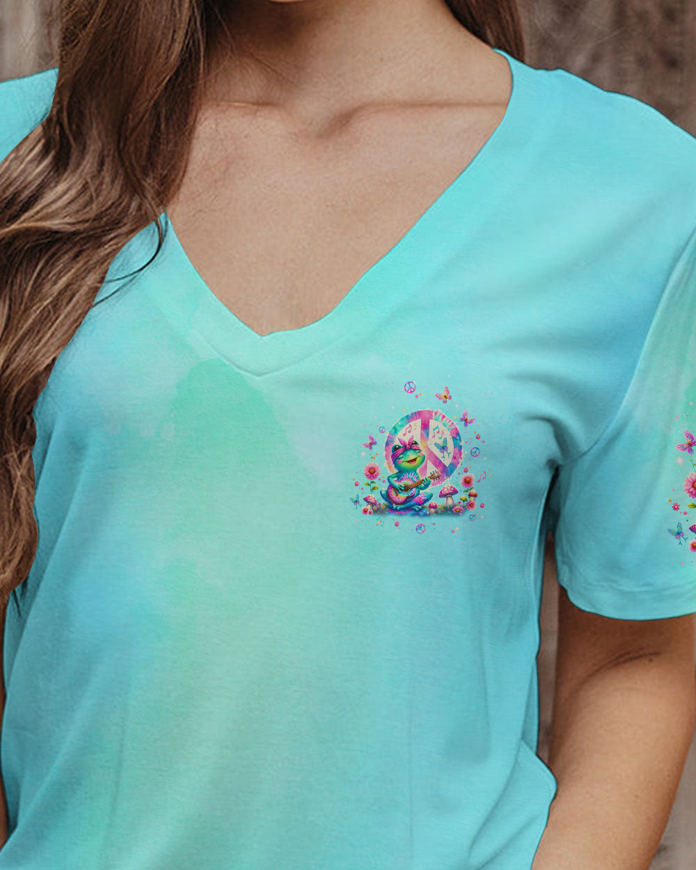 BE YOU THE WORLD WILL ADJUST FROG ALL OVER PRINT - TLPQ2506241