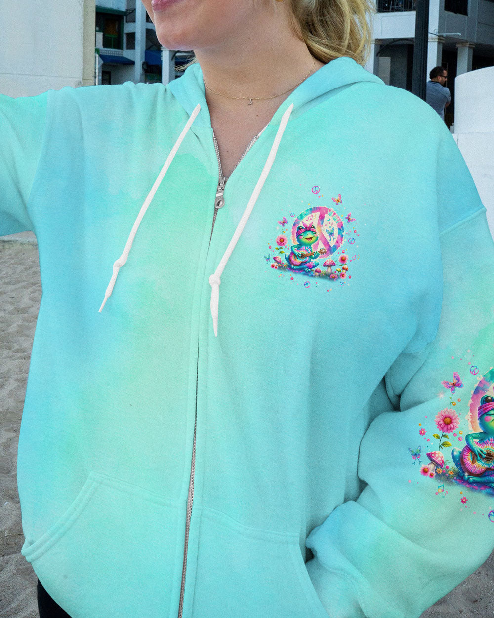 BE YOU THE WORLD WILL ADJUST FROG ALL OVER PRINT - TLPQ2506241