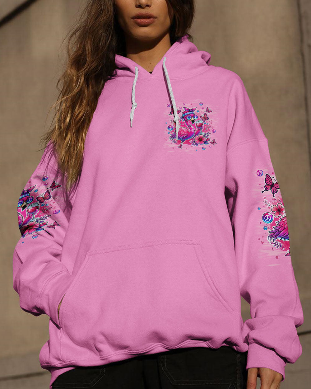 PRETTY IN PINK FLAMINGO ALL OVER PRINT - TLPQ2507242
