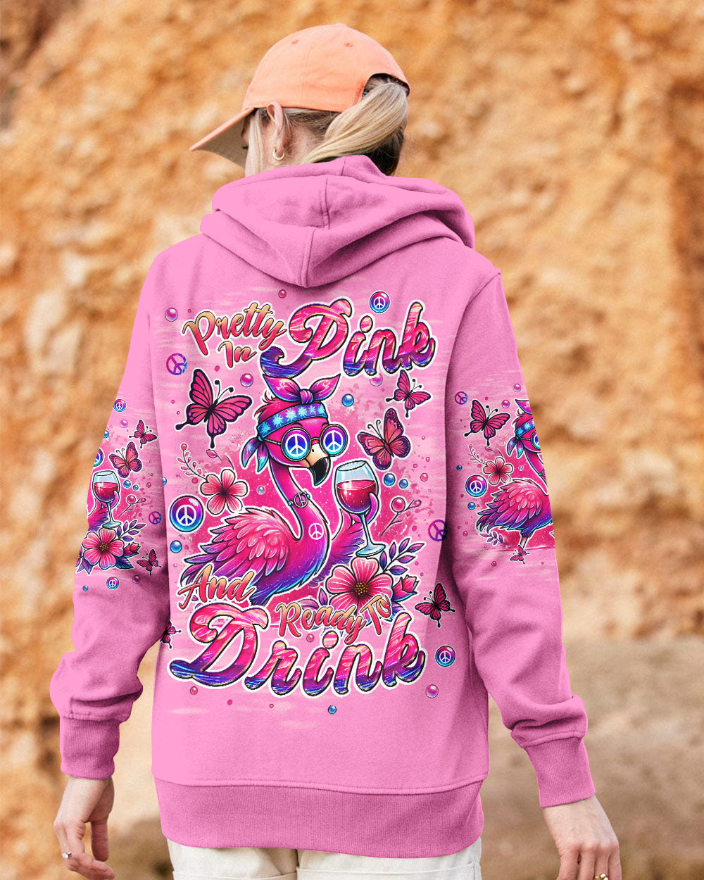 PRETTY IN PINK FLAMINGO ALL OVER PRINT - TLPQ2507242