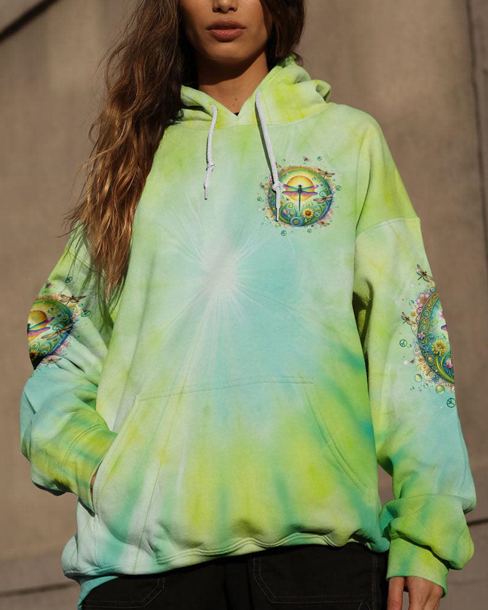 I AM THE DRAGONFLY RISING TIE DYE ALL OVER PRINT - TLPQ2604244