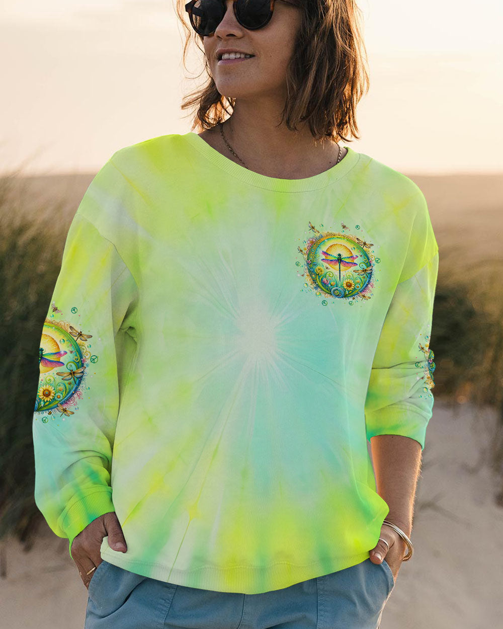 I AM THE DRAGONFLY RISING TIE DYE ALL OVER PRINT - TLPQ2604244