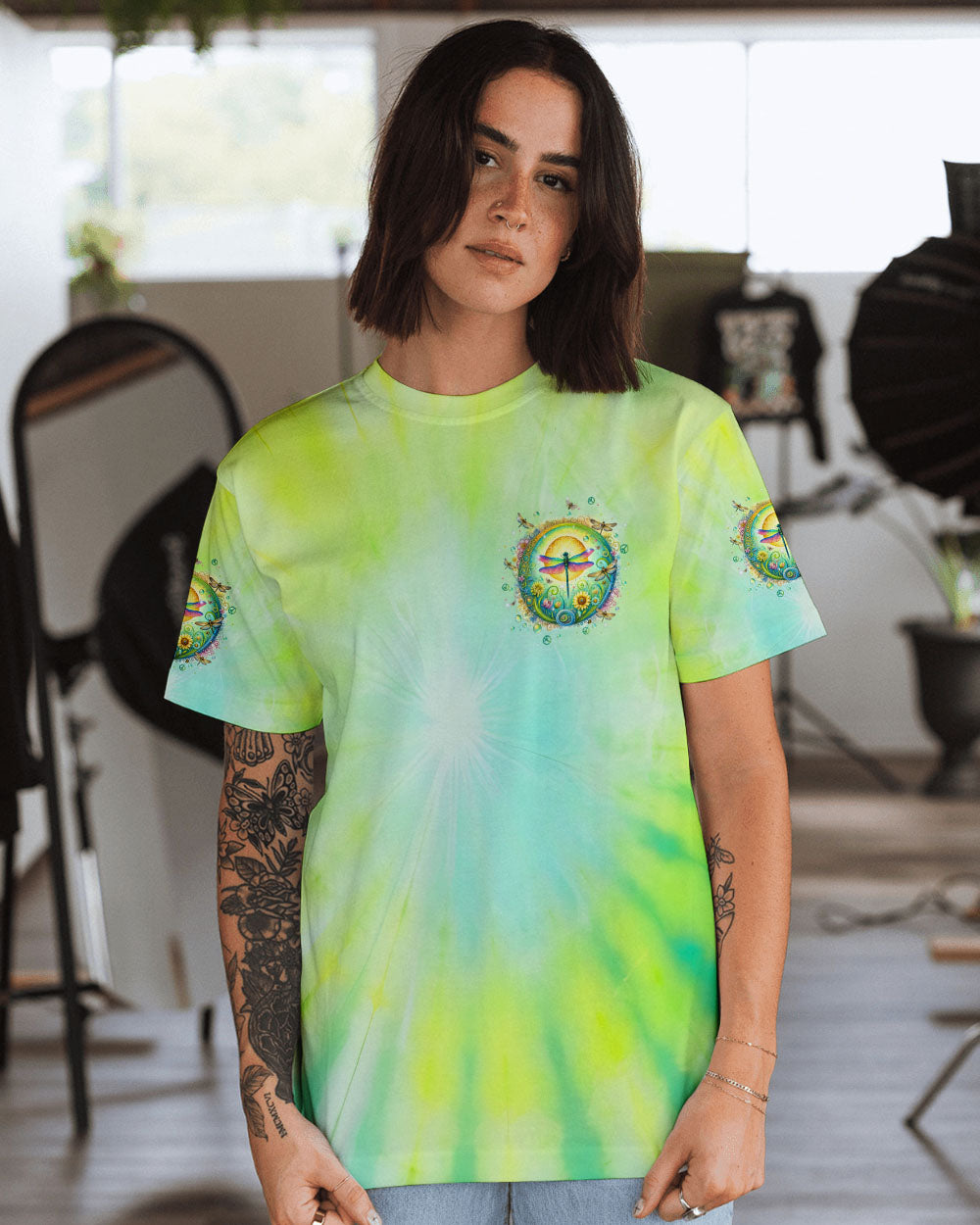 I AM THE DRAGONFLY RISING TIE DYE ALL OVER PRINT - TLPQ2604244