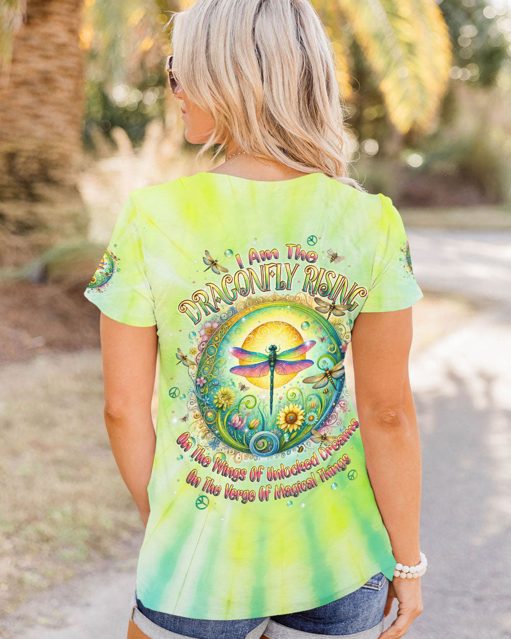 I AM THE DRAGONFLY RISING TIE DYE ALL OVER PRINT - TLPQ2604244